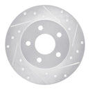 R1 04-12 Chevrolet HHR Front & Rear Drilled & Slotted Silver Brake Rotor Set
