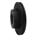R1 08-21 Lexus LX570 Front Left Drilled & Slotted Black Brake Rotor