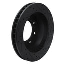 R1 99-20 Cadillac DeVille Front Left Drilled & Slotted Black Brake Rotor