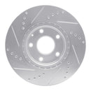 R1 14-24 Mazda 3 Front Drilled & Slotted Silver Brake Rotor Set