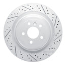 R1 13-19 Mercedes-Benz GL550 Rear Right Drilled & Slotted Geo-Carbon Rotor