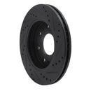 R1 09-09 Ford F-150 RWD Front Left Drilled & Slotted Black Brake Rotor