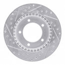 R1 96-98 Suzuki SIDEKICK Front Right Drilled & Slotted Silver Brake Rotor