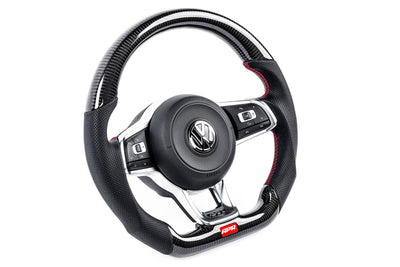 APR 15-19 Volkswagen Golf R Steering Wheel - Red Stitching Paddle (For use w/ Paddles)