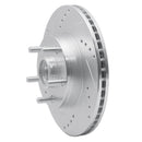 R1 82-87 Volvo 740 Front Left Drilled & Slotted Silver Brake Rotor