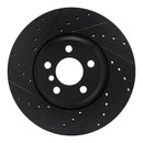 R1 18-25 BMW 430i Front & Rear Drilled & Slotted Black Brake Rotor Set