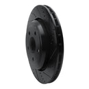 R1 12-24 Dodge Durango Front & Rear Drilled & Slotted Black Brake Rotor Set