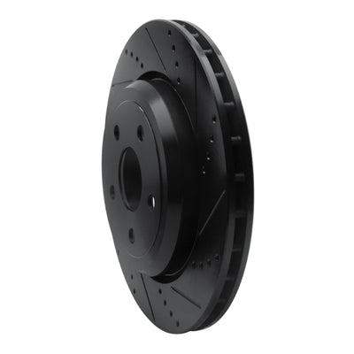 R1 12-24 Dodge Durango Rear Drilled & Slotted Black Brake Rotor Set