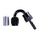 Russell 4AN ProClassic Crimp 150 Degree Hose End - Black
