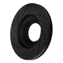 R1 89-08 Toyota Hilux (Mexico) Front Right Drilled & Slotted Black Brake Rotor