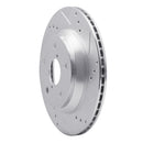 R1 19-25 Subaru Crosstrek Rear Right Drilled & Slotted Silver Brake Rotor