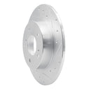 R1 94-04 Infiniti I30 Rear Right Drilled & Slotted Silver Brake Rotor