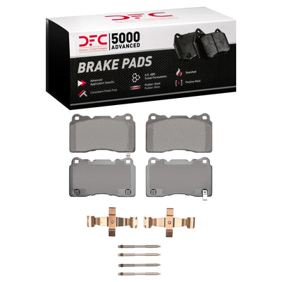 DFC 14-19 Chevrolet Corvette Front Drill/Slot Geoperf Rotors 5000 Advanced Brake Pads w/Hardware
