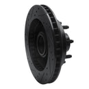 R1 1994-1999 Dodge Ram 2500 Front Right Drilled & Slotted Black Brake Rotor