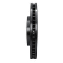 R1 92-10 Lexus IS300 Front Left Drilled & Slotted Black Brake Rotor