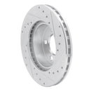 R1 95-02 Ford Explorer Front Left Drilled & Slotted Silver Brake Rotor