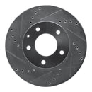 R1 92-95 Mazda MPV Front Left Drilled & Slotted Silver Brake Rotor
