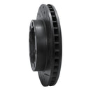 R1 88-00 Chevrolet K1500 Suburban Front Right Drilled & Slotted Black Brake Rotor
