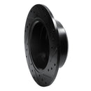 R1 74-95 Volvo 244 Rear Left Drilled & Slotted Black Brake Rotor