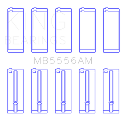 King Engine Bearings Suzuki G-13 (Size +0.50mm) Main Bearing Set