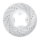 R1 91-97 Acura CL Front Right Drilled & Slotted Silver Brake Rotor