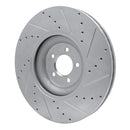 R1 10-24 Jaguar F-Type Front & Rear Drilled & Slotted Silver Brake Rotor Set