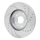 R1 99-08 Acura TL Front & Rear Drilled & Slotted Silver Brake Rotor Set