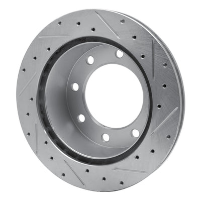 R1 99-05 Ford ExcursIon Rear Drilled & Slotted Silver Brake Rotor Set