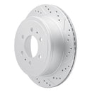 R1 04-11 Ford F-150 Rwd Rear Right Drilled & Slotted Geo-Carbon Rotor
