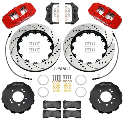 Wilwood 89-98 Nissan 240SX/89-94 Skyline/90-96 300ZX Aerolite 6R Front BBK w/ 14in D/S Rotors - Red