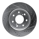 R1 10-14 Ford F-150 4WD Front Left Drilled & Slotted Silver Brake Rotor