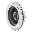 R1 92-94 Ford E-250 Econoline Front Right Drilled & Slotted Silver Brake Rotor