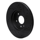 R1 2011-2025 Buick Encore GX Front Left Drilled & Slotted Black Brake Rotor