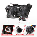 ANZO 19-24 RAM 1500 (New Body/OE Halogen) Full LED Proj Headlights DRL/SeqSig Black - Driver Side