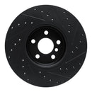 R1 18-25 BMW 430i Front & Rear Drilled & Slotted Black Brake Rotor Set