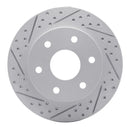 R1 92-04 Acura Slx Rear Left Drilled & Slotted Geo-Carbon Rotor