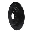 R1 15-25 Acura TLX Rear Drilled & Slotted Black Brake Rotor Set