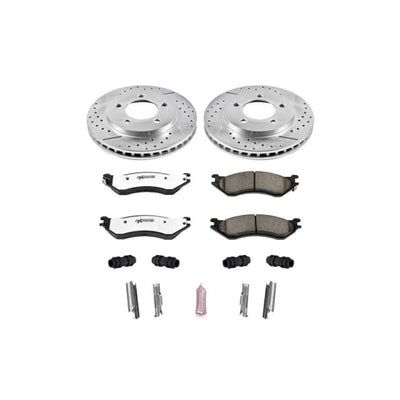 Power Stop 98-02 Lincoln Navigator Front Z36 Truck & Tow Kit w/Cals