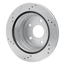 R1 97-05 Chevrolet Blazer Rear Right Drilled & Slotted Silver Brake Rotor