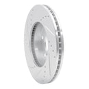 R1 01-05 Toyota RAV4 Front Right Drilled & Slotted Silver Brake Rotor