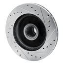 R1 90-02 Chevrolet ASTRO Front Left Drilled & Slotted Silver Brake Rotor