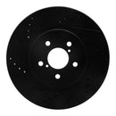 R1 17-23 Subaru Impreza Front Drilled & Slotted Black Brake Rotor Set