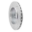 R1 12-24 Dodge Durango Front & Rear Drilled & Slotted Silver Brake Rotor Set