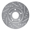 R1 06-11 Honda Civic Front & Rear Drilled & Slotted Silver Brake Rotor Set