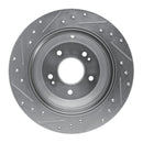 R1 12-17 Genesis G80 Front & Rear Drilled & Slotted Silver Brake Rotor Set