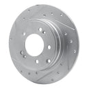 R1 05-16 Hyundai Sonata Front & Rear Drilled & Slotted Silver Brake Rotor Set