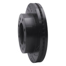 R1 01-25 Chevrolet AVALANCHE 2500 Front Right Drilled & Slotted Black Brake Rotor