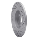 R1 09-19 Fiat 500 (Mexico) Rear Left Drilled & Slotted Geo-Carbon Rotor
