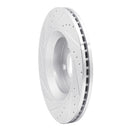 R1 12-18 Jeep Wrangler Front Right Drilled & Slotted Silver Brake Rotor