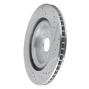 R1 08-09 Jaguar XKR Right Rear Drilled & Slotted Silver Brake Rotor